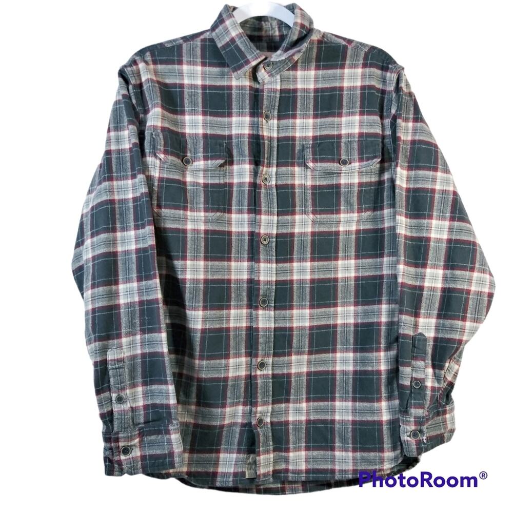 Jachs Black Red Plaid Heavy Flannel Shacket  Size M